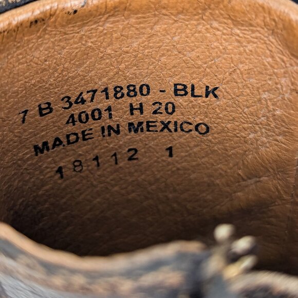 Frye Women Veronica Inside Zip Moto Biker Distress Brown Leather Boots sz 7 - Picture 6 of 7